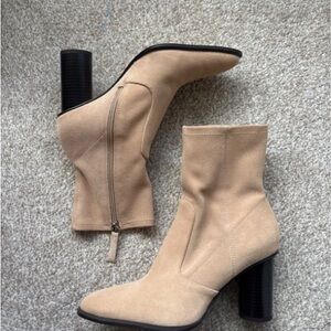 Zara Tan Heeled Boots